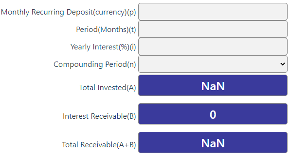 Recurring deposit