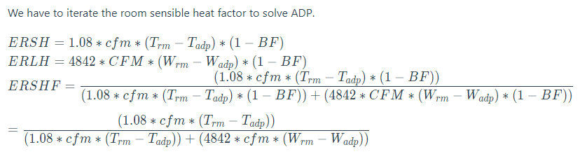Apparatus dew point temperature (ADP) & By-pass factor (BF)