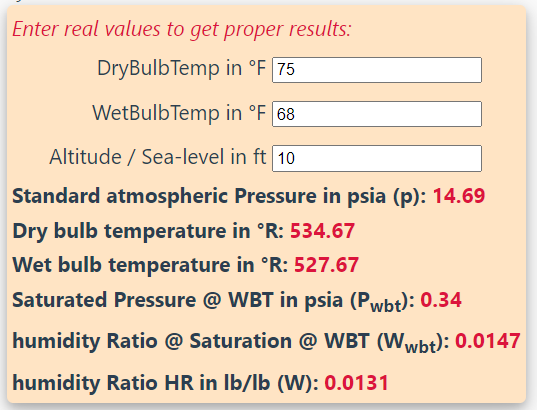 Humidity ratio (or) Specific humidity