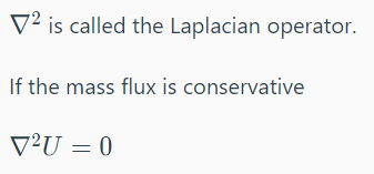 Laplacian of velocity potential