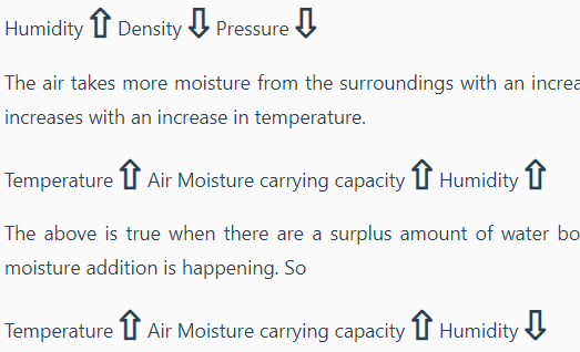 Study of Moisture content in air - Pychrometry