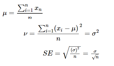 Standard deviation and Standard error